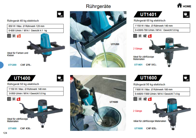 36. Makita Betonverdichter & Rührgeräte